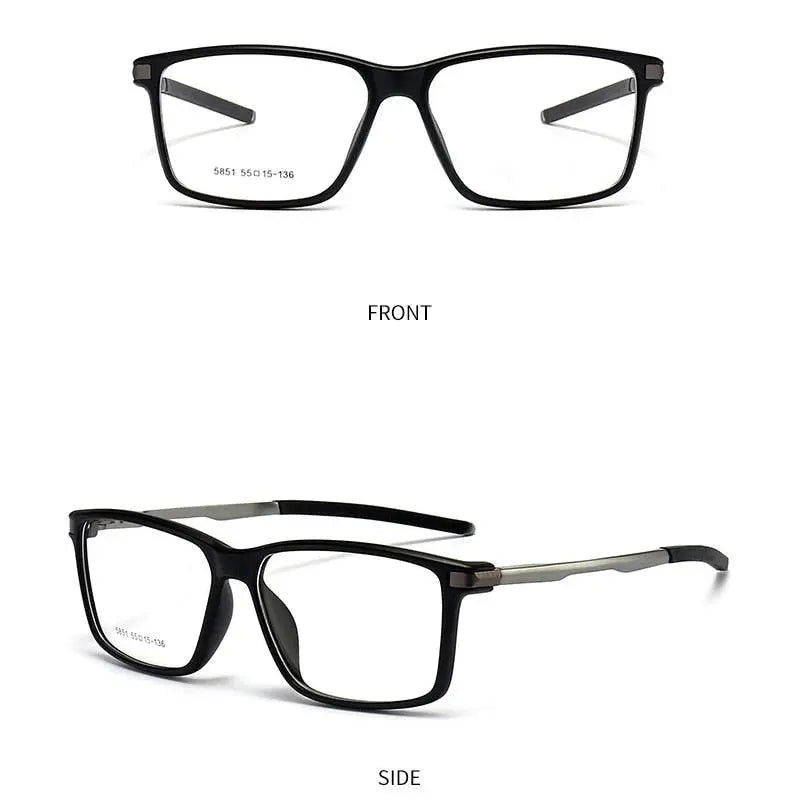 Men's Square Full Rim TR90 Sports Glasses 5851 — view 8 | Rx Spectacle
