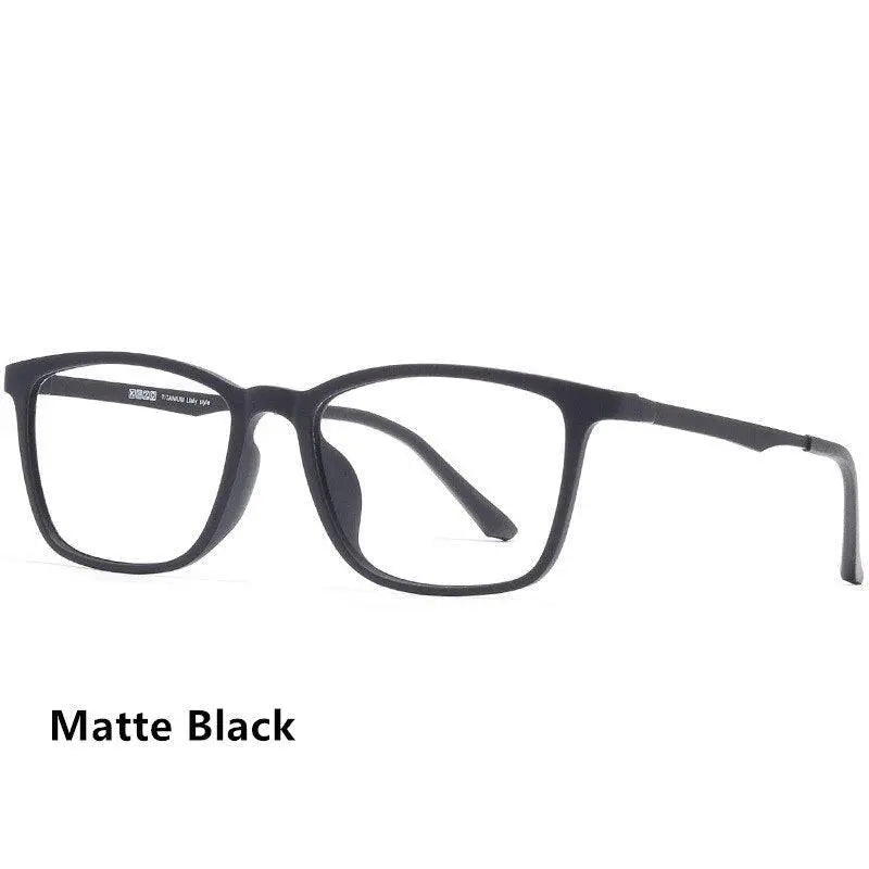 Men's Square Full Rim Titanium Prescription Glasses Y8808 — view 8 | Rx Spectacle