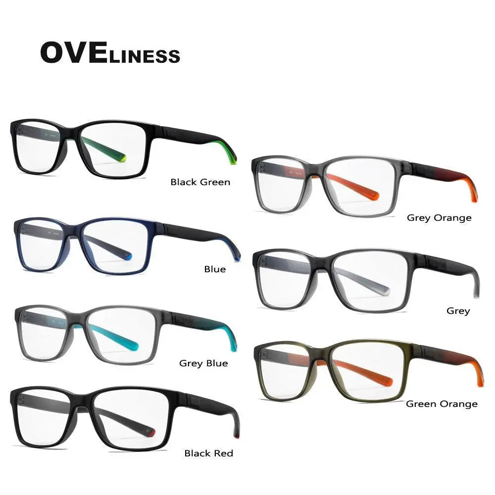 Unisex Square Full Rim Titanium Prescription Glasses 7091 — view 10 | Rx Spectacle