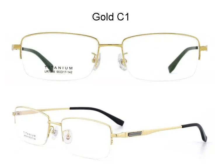 Men's Full Rim Titanium Prescription Glasses Lr7818 — view 19 | Rx Spectacle