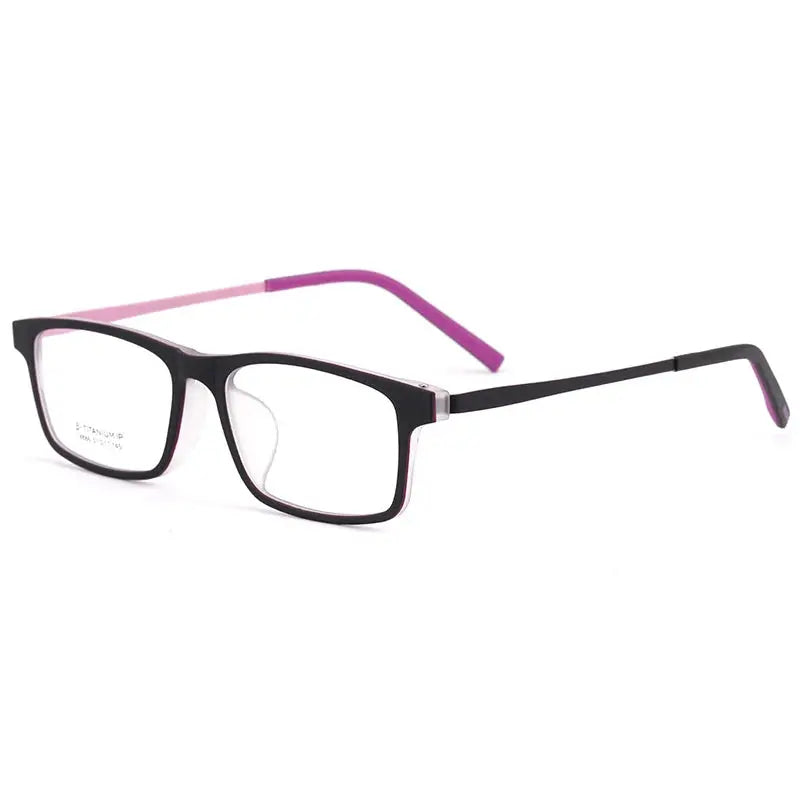 Women's Square Full Rim Titanium Prescription Glasses 48886 — view 7 | Rx Spectacle