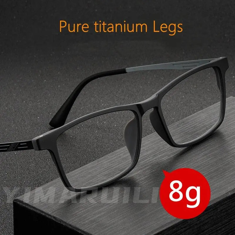 Unisex Full Rim Titanium Prescription Glasses Y8883 — view 2 | Rx Spectacle
