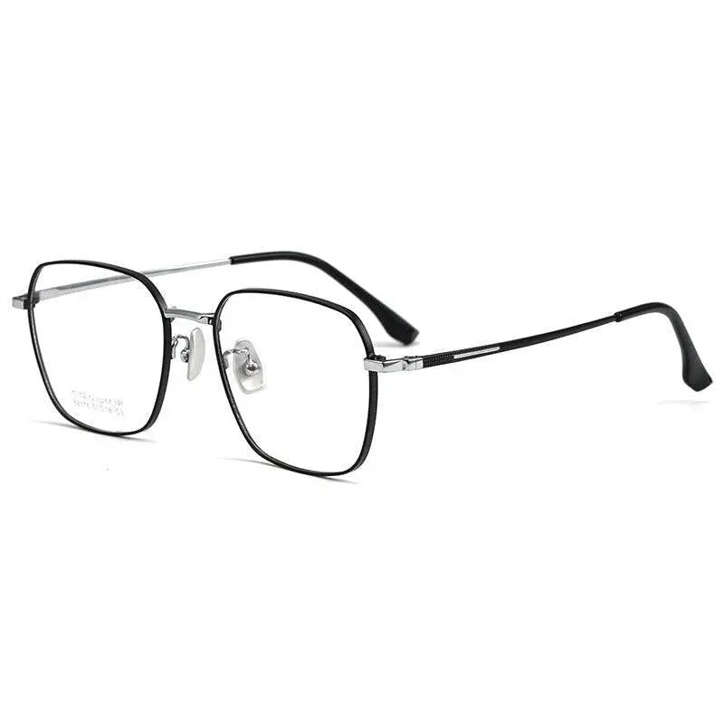 Unisex Square Full Rim Titanium Prescription Glasses 88318K — view 3 | Rx Spectacle