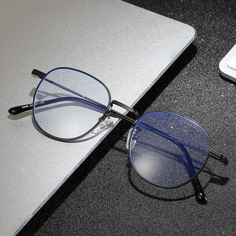 Unisex Round Full Rim Titanium Prescription Glasses 6288 — view 7 | Rx Spectacle