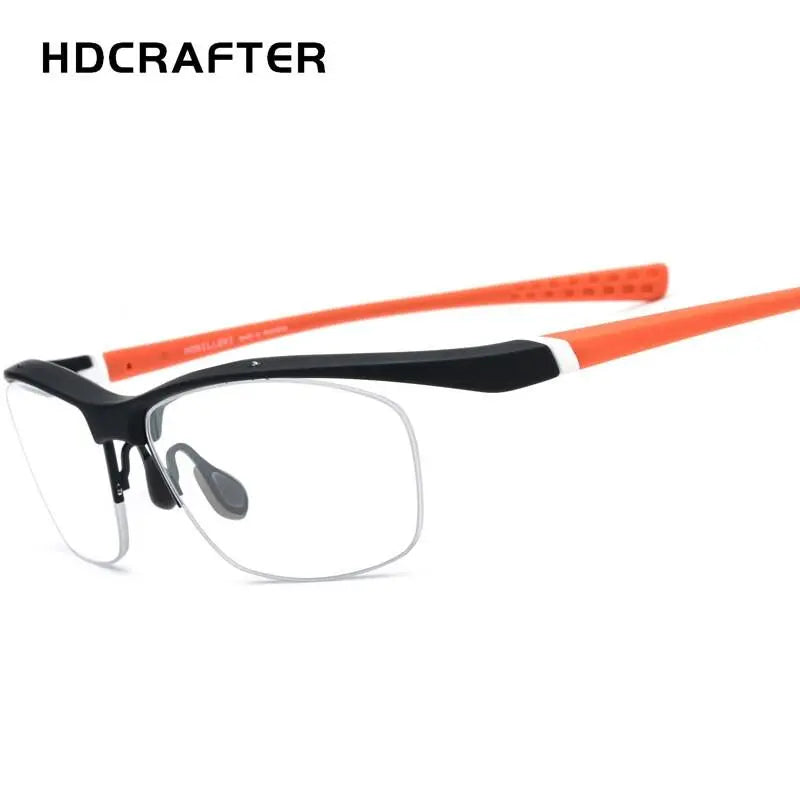 Men's Rectangular Semi-Rimless TR90 Sports Glasses 7027 — view 13 | Rx Spectacle