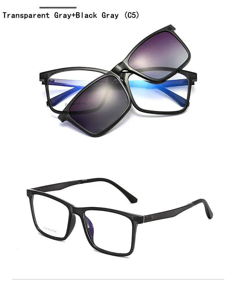Men's Full Rim TR90 Clip-On Prescription Glasses 2126 — view 19 | Rx Spectacle