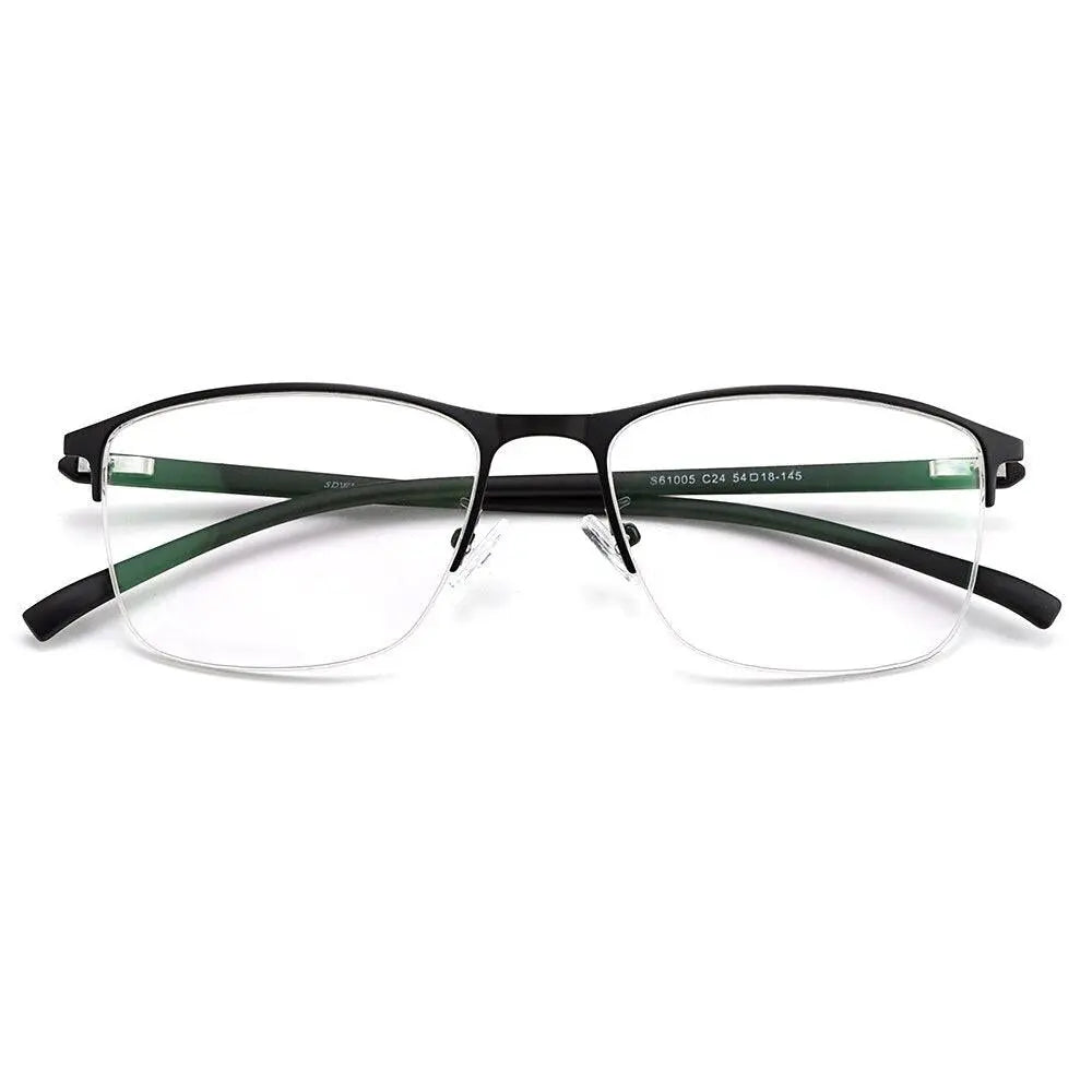 Men's Square Semi-Rimless TR90 Prescription Glasses S61005 — view 3 | Rx Spectacle