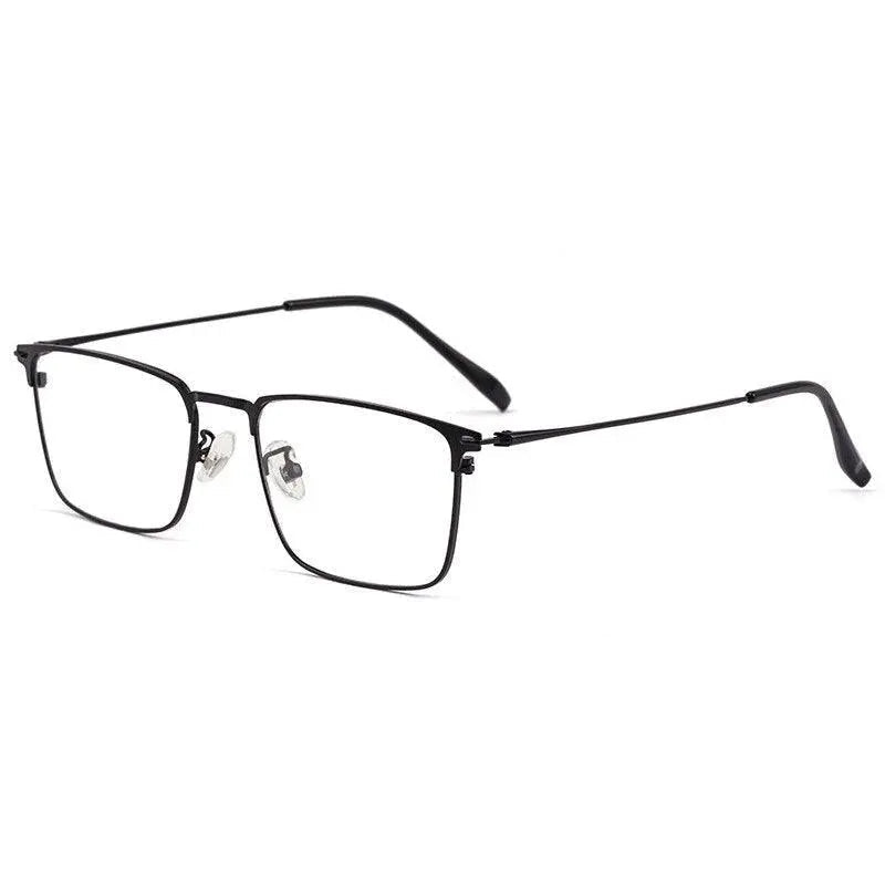 Men's Square Full Rim Titanium Prescription Glasses Y0606 — view 6 | Rx Spectacle