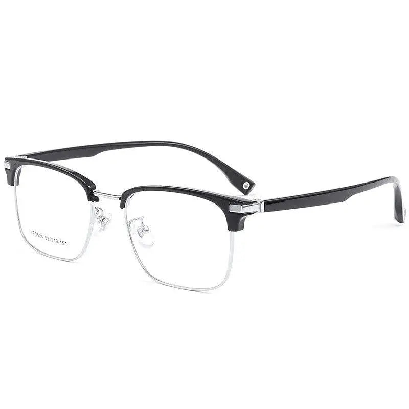 Men's Square Full Rim Alloy Prescription Glasses 8534YF — view 7 | Rx Spectacle