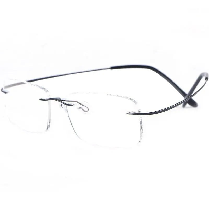 Unisex Rimless Titanium Prescription Glasses — view 9 | Rx Spectacle