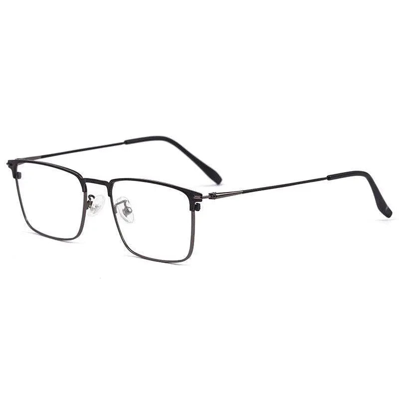 Men's Square Full Rim Titanium Prescription Glasses Y0606 — view 10 | Rx Spectacle