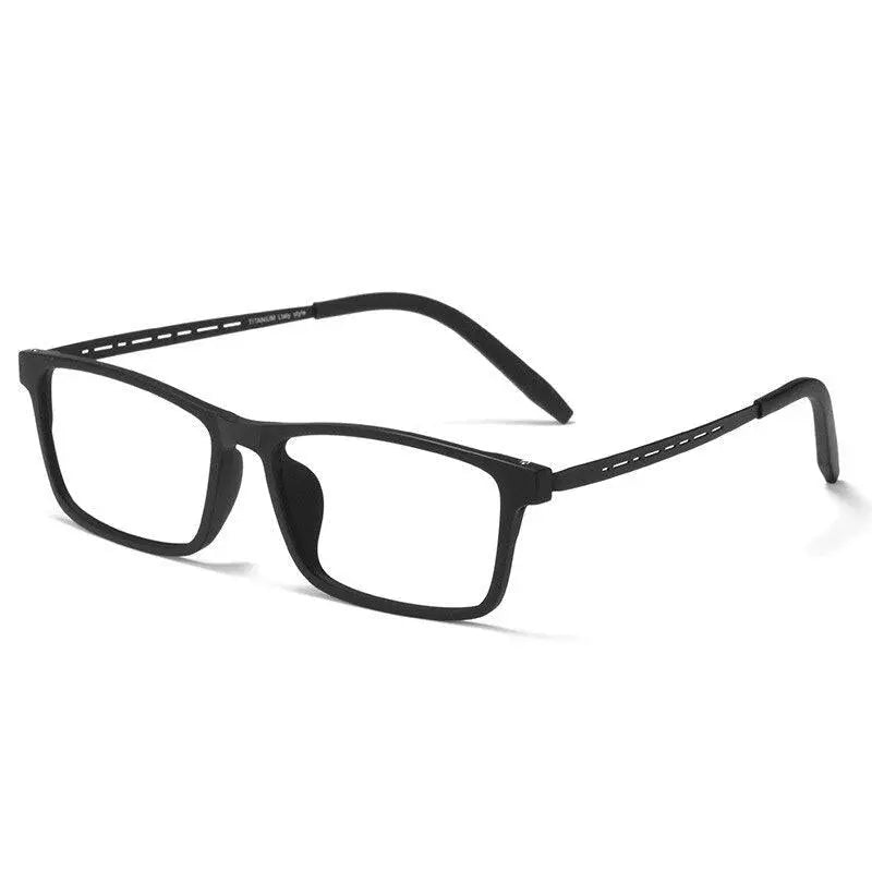 Men's Square Full Rim Titanium Prescription Glasses 8822t — view 8 | Rx Spectacle