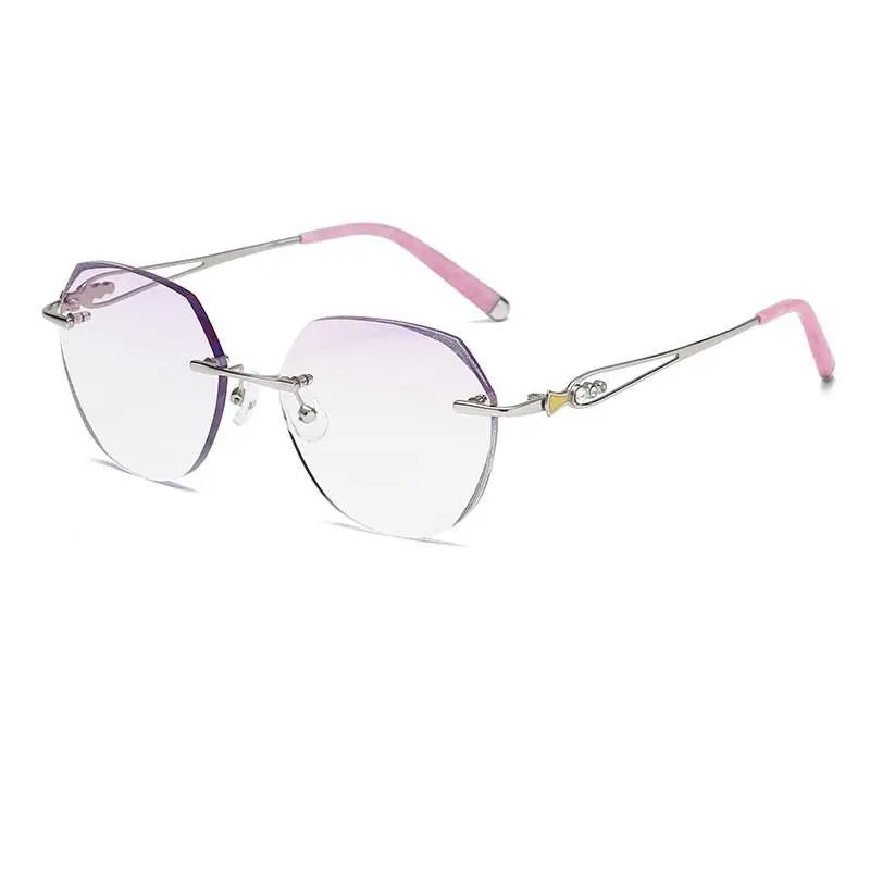 Women's Rimless Titanium Prescription Glasses 58111 — view 8 | Rx Spectacle