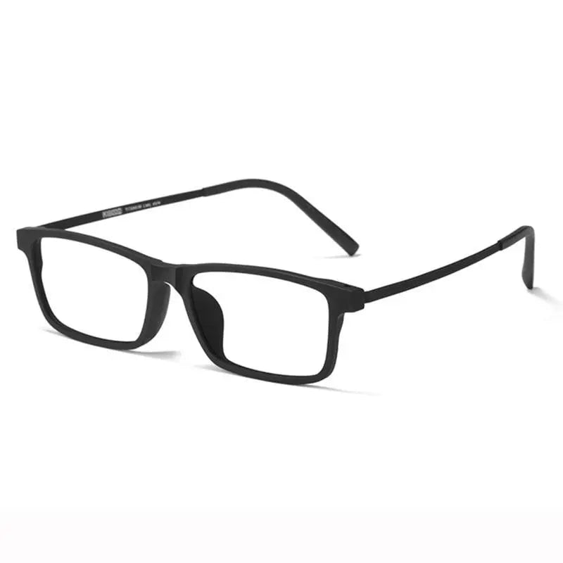 Unisex Rectangular Full Rim Titanium Prescription Glasses 8836x — view 8 | Rx Spectacle