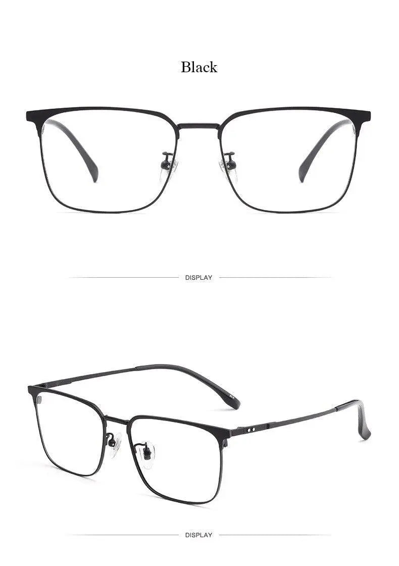 Men's Semi-Rimless Titanium Prescription Glasses 80092 — view 10 | Rx Spectacle