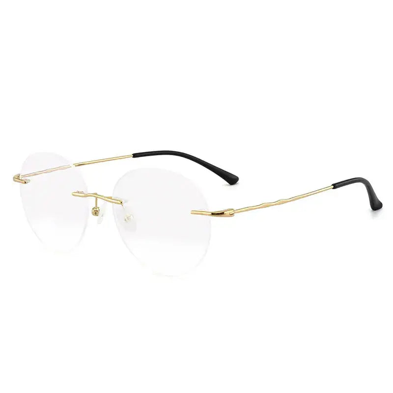 Women's Round Rimless Alloy Prescription Glasses 97057 — view 8 | Rx Spectacle