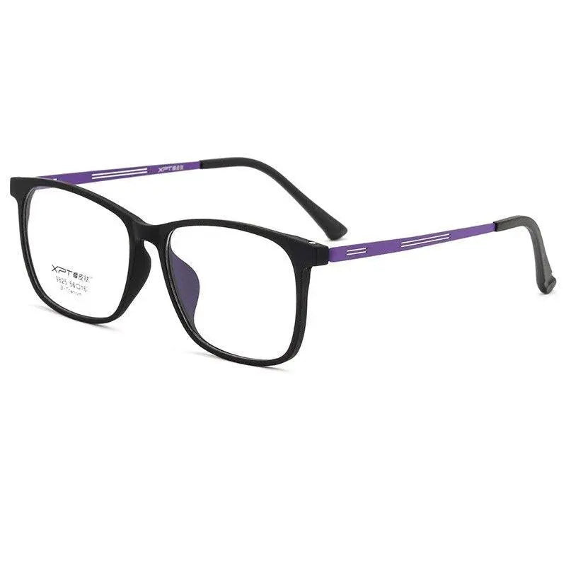 Men's Square Full Rim Titanium Oversized Prescription Glasses 9825 — view 6 | Rx Spectacle