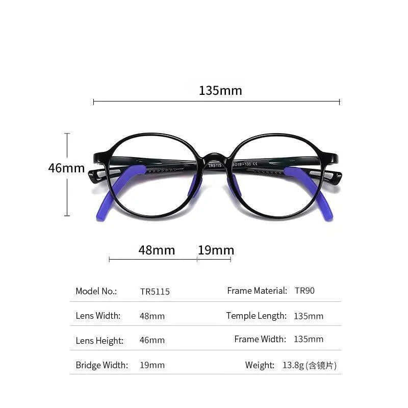 Unisex Oval Full Rim TR90 Prescription Glasses 5115 — view 4 | Rx Spectacle