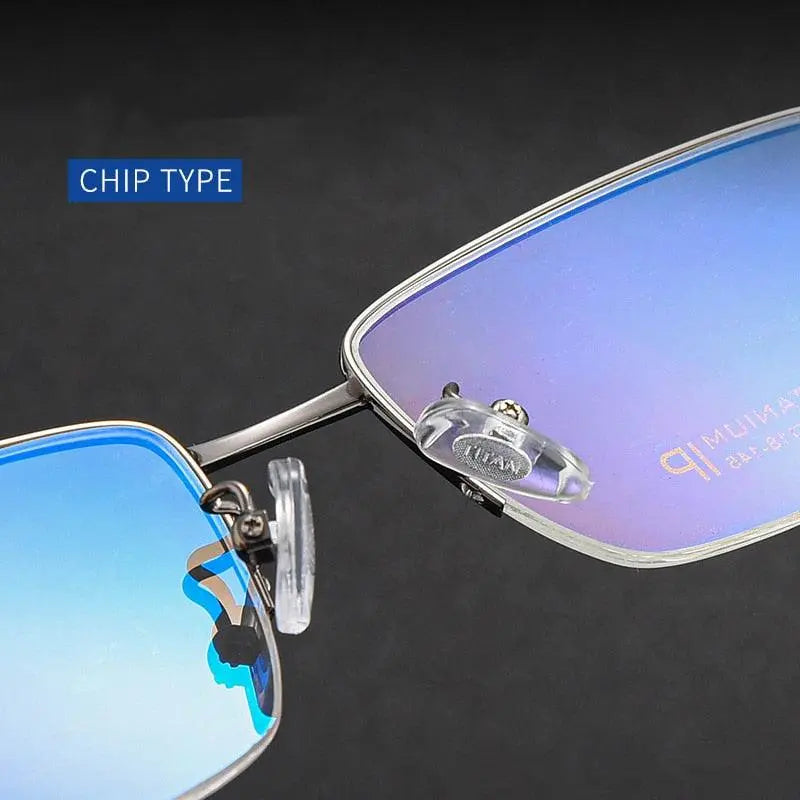 Men's Semi-Rimless Titanium Prescription Glasses 1052 — view 3 | Rx Spectacle