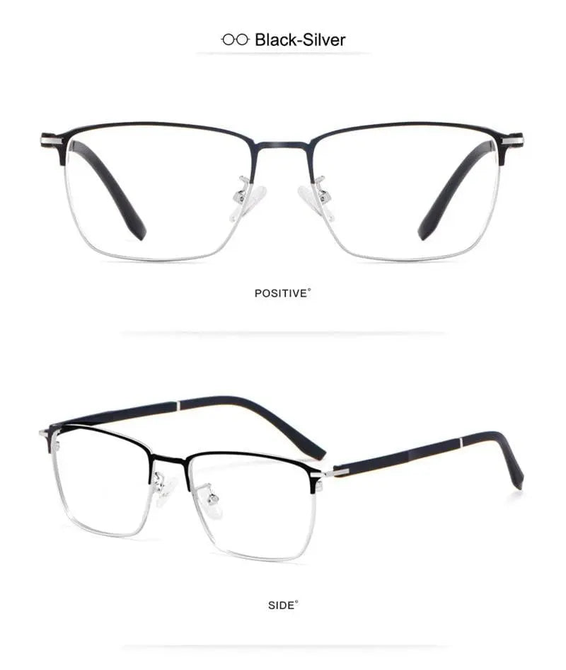 Unisex Square Full Rim Alloy Prescription Glasses 3007 — view 14 | Rx Spectacle