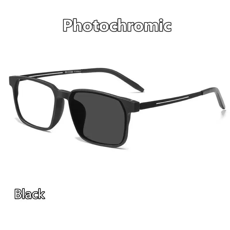 Unisex Square Full Rim Titanium Reading Glasses 88781 — view 9 | Rx Spectacle
