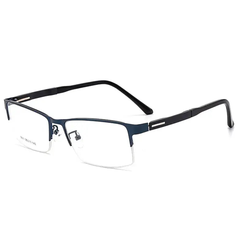 Men's Browline Semi-Rimless Alloy Prescription Glasses 951124 — view 4 | Rx Spectacle