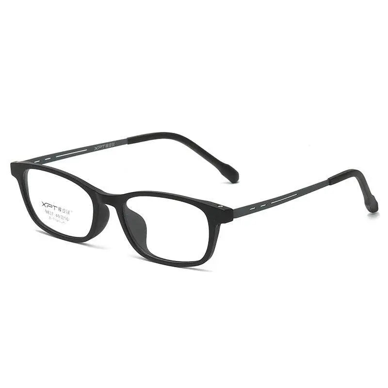 Unisex Square Full Rim Titanium Prescription Glasses 9837 — view 3 | Rx Spectacle