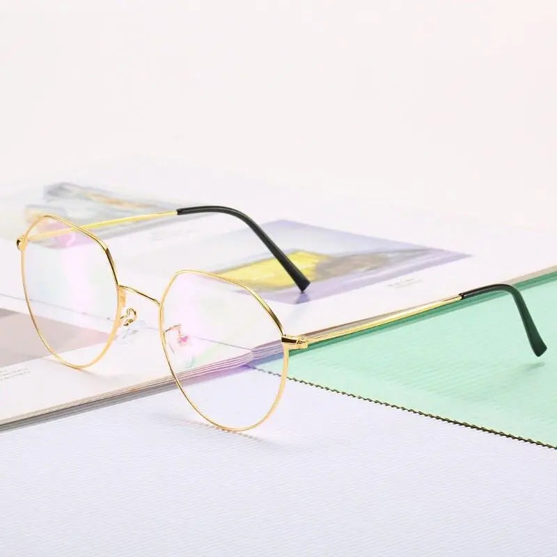 Unisex Round Full Rim Alloy Prescription Glasses 66030 — view 3 | Rx Spectacle