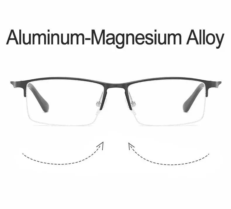 Unisex Semi-Rimless Alloy Prescription Glasses 6297 — view 11 | Rx Spectacle