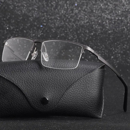 Unisex Semi-Rimless Alloy Prescription Glasses 6331 — view 1 | Rx Spectacle