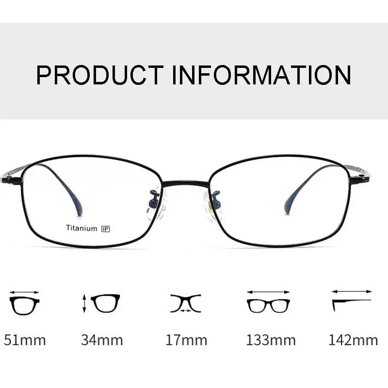 Men's Full Rim Titanium Prescription Glasses 8508 — view 2 | Rx Spectacle