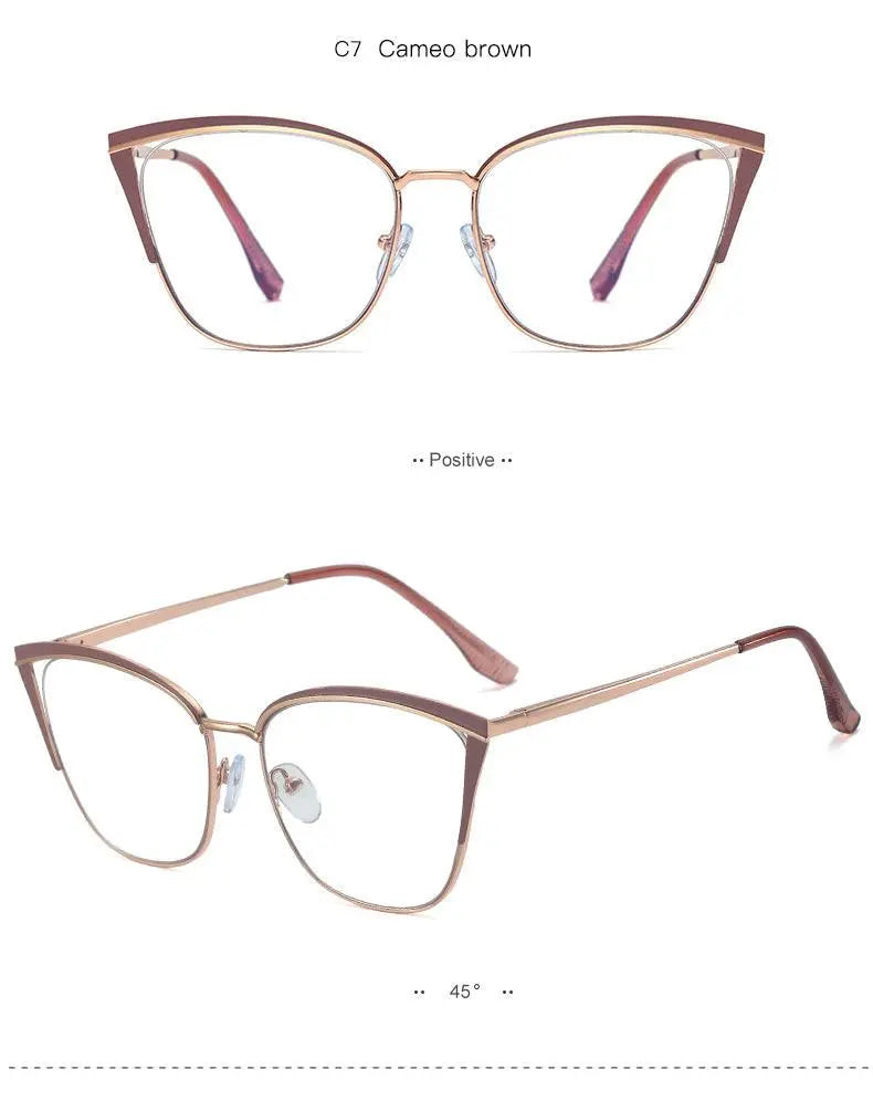 Women's Cat Eye Full Rim TR90 Prescription Glasses 95778 — view 19 | Rx Spectacle