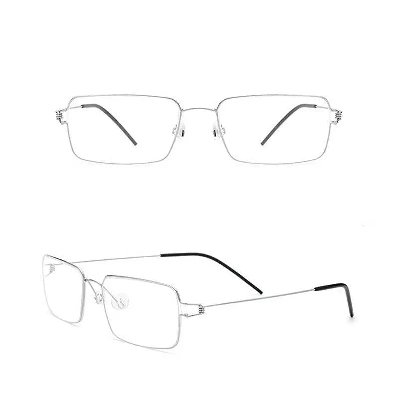 Unisex Full Rim Titanium Screwless Prescription Glasses 28606 — view 4 | Rx Spectacle