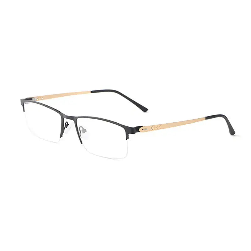 Unisex Square Semi-Rimless Alloy Prescription Glasses 98419 — view 3 | Rx Spectacle