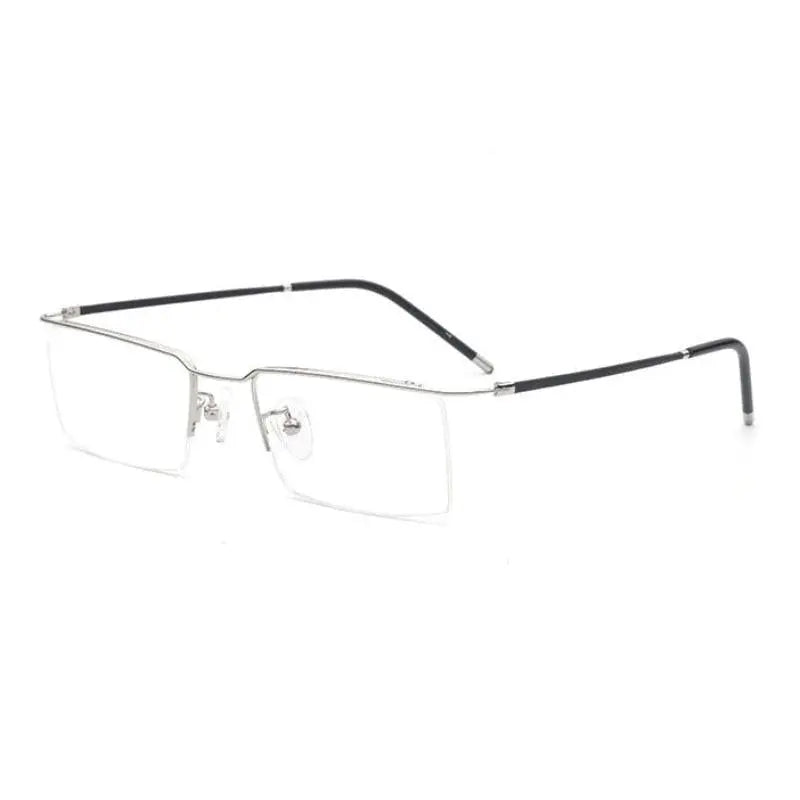 Unisex Semi-Rimless Titanium Prescription Glasses 6341 — view 9 | Rx Spectacle
