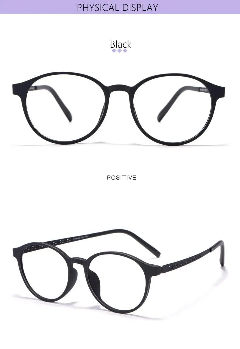 Unisex Round Full Rim Titanium Prescription Glasses 8868T — view 14 | Rx Spectacle
