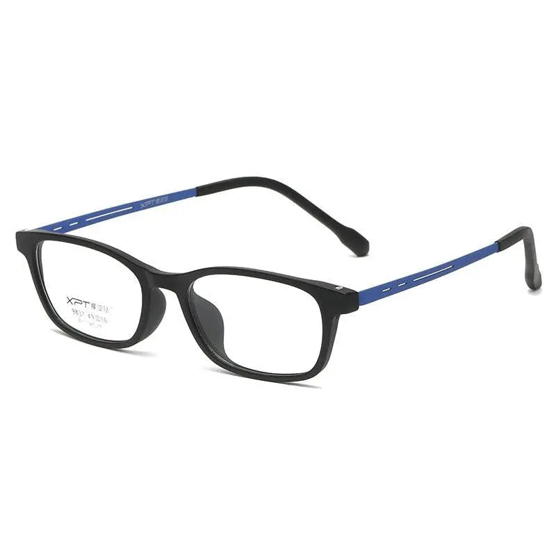 Unisex Square Full Rim Titanium Prescription Glasses 9837 — view 2 | Rx Spectacle