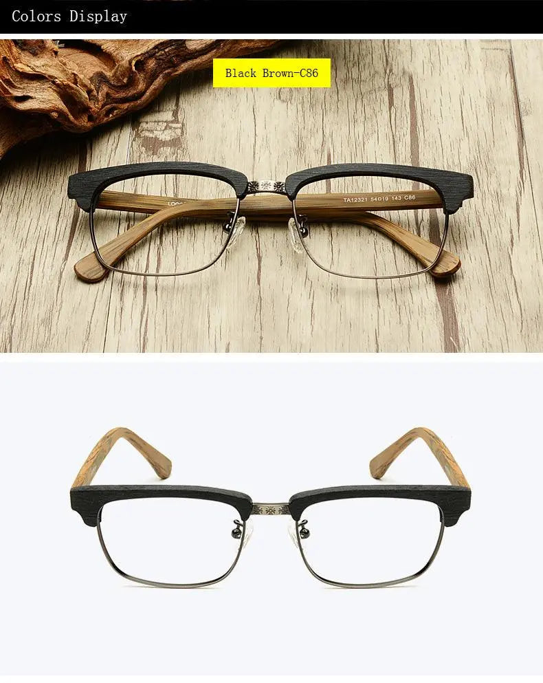 Men's Square Full Rim Titanium Prescription Glasses Ta12321 — view 11 | Rx Spectacle