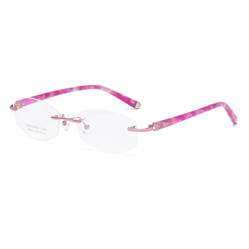 Women's Rimless Titanium Prescription Glasses 58069 — view 11 | Rx Spectacle