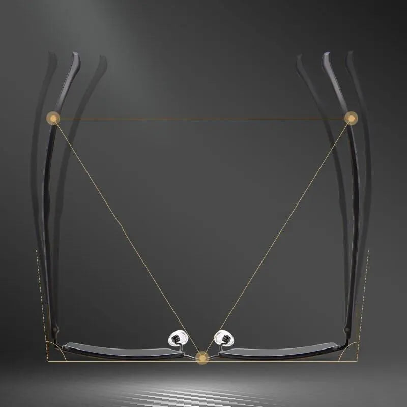 Men's Semi-Rimless Alloy Prescription Glasses 89032 — view 5 | Rx Spectacle
