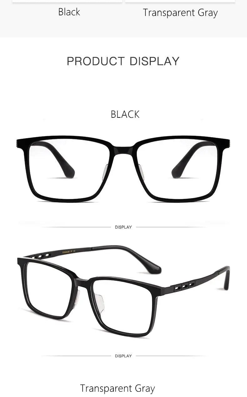 Men's Full Rim Titanium Prescription Glasses HT5022B — view 12 | Rx Spectacle