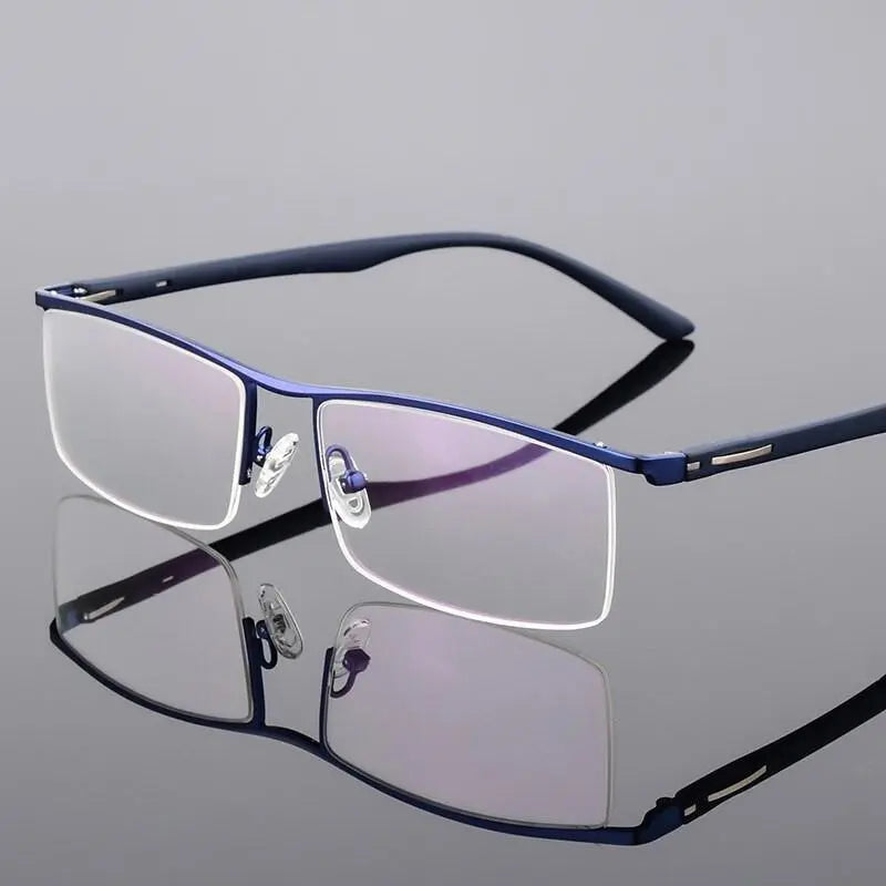 Unisex Square Semi-Rimless TR90 Prescription Glasses P8831 — view 3 | Rx Spectacle
