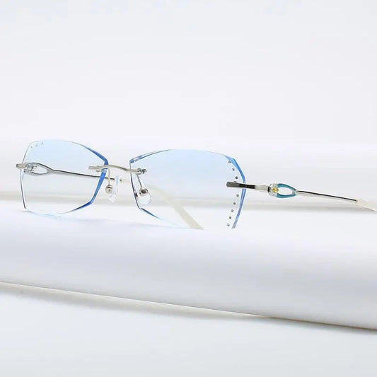 Women's Rimless Alloy Prescription Glasses 58060 — view 1 | Rx Spectacle