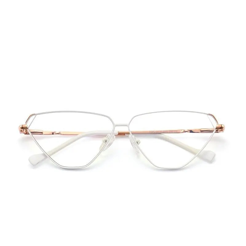 Women's Cat Eye Full Rim Alloy Prescription Glasses 3023 — view 3 | Rx Spectacle