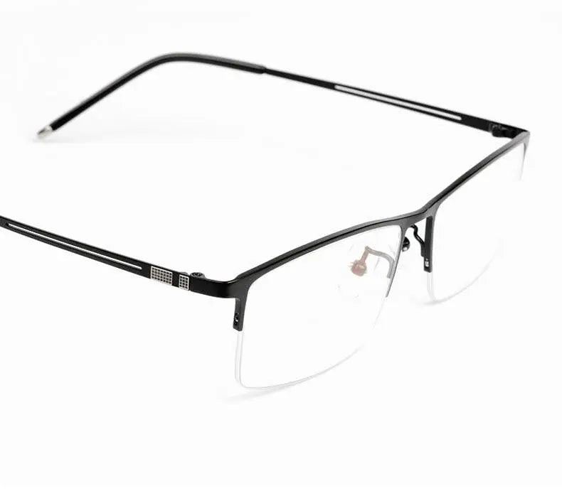 Men's Square Semi-Rimless Titanium Prescription Glasses Ej8606 — view 18 | Rx Spectacle