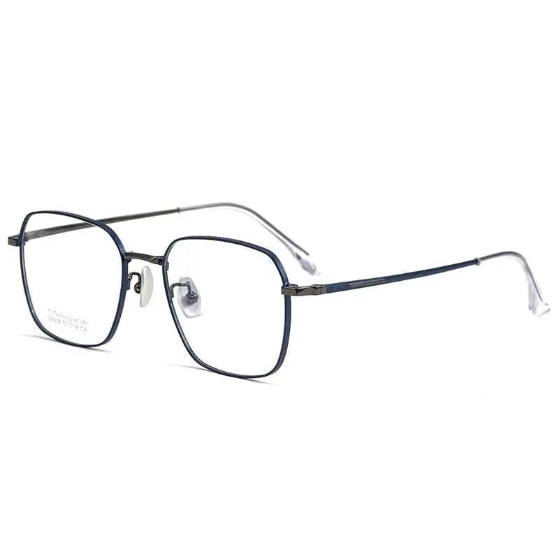 Unisex Square Full Rim Titanium Prescription Glasses 88318K — view 11 | Rx Spectacle
