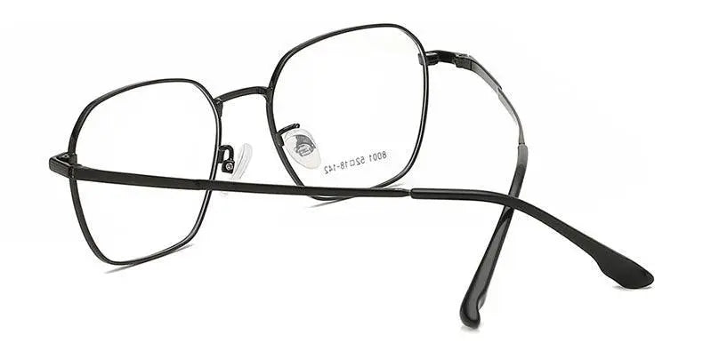 Unisex Square Full Rim Alloy Prescription Glasses 8001 — view 13 | Rx Spectacle