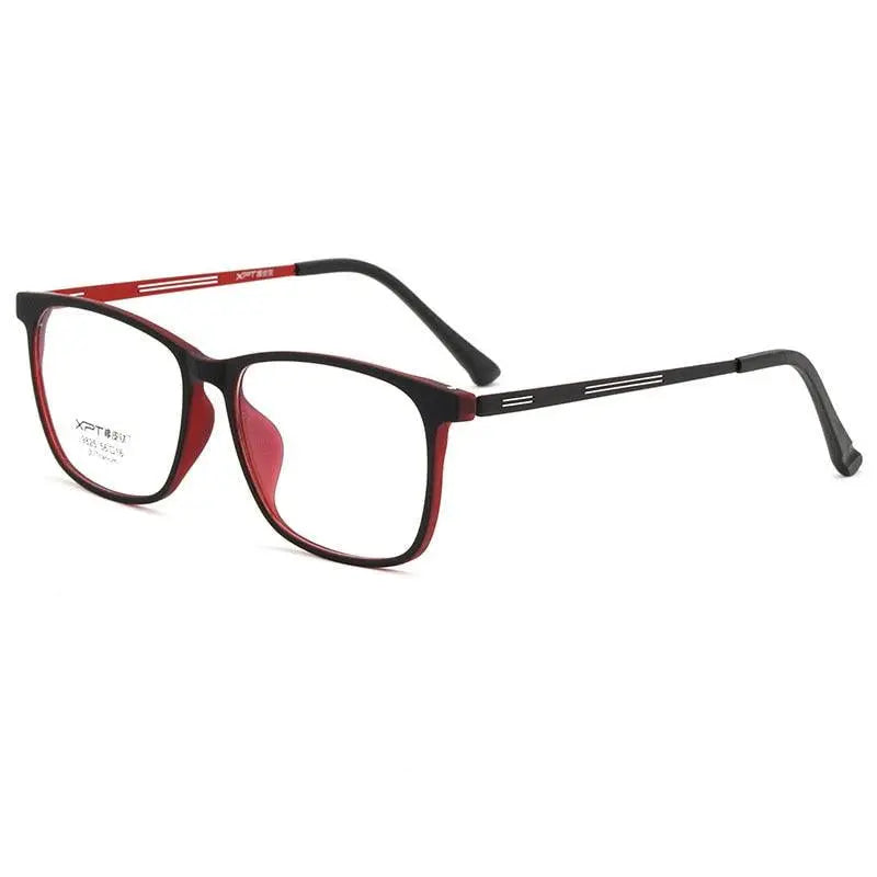 Men's Square Full Rim Titanium Oversized Prescription Glasses 9825 — view 9 | Rx Spectacle