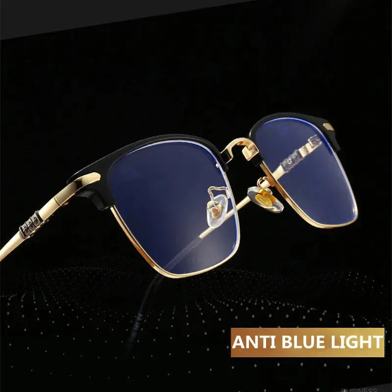 Unisex Square Full Rim Titanium Prescription Glasses 7509 — view 2 | Rx Spectacle