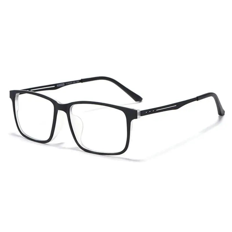 Unisex Square Full Rim Titanium Prescription Glasses 8838 — view 9 | Rx Spectacle